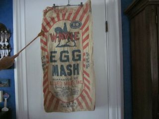 Wayne Egg Mash Feed Sack - - Allied Mills,  Inc.  - - Chicago,  Ill.