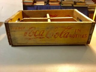 Yellow 1963 Coca Cola Wooden Coke case / crate - Chattanooga,  TN 4