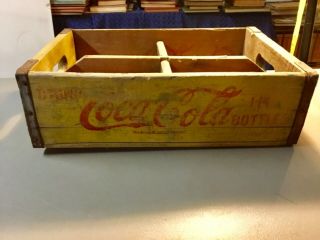 Yellow 1963 Coca Cola Wooden Coke case / crate - Chattanooga,  TN 5