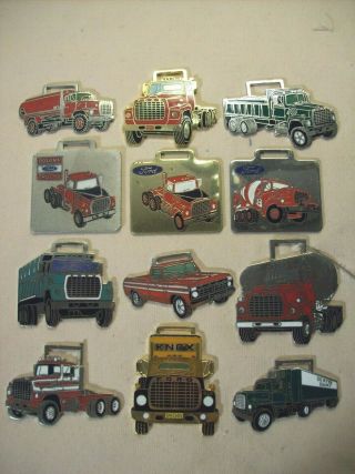 Vintage Ford Motor Co.  Commercial & Construction Trucks Advertising Watch Fobs