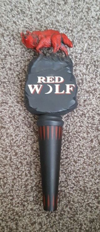 Red Wolf Beer Tap Handle