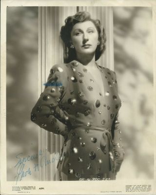 Dame Judith Anderson Rebecca Vintage Hand Signed Autographed Photo D.  1992