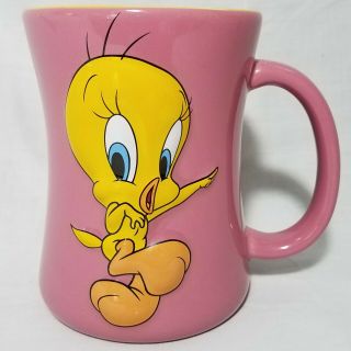 Looney Tunes 3d Tweety Bird Pink & Yellow Xpres Coffee Mug F5