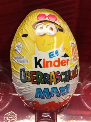 Large 150g Kinder Surprise Maxi Egg Minions Toy Inside Edition Shippin