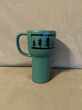 Tall Green Pine Tree Coffee Mug With Lid