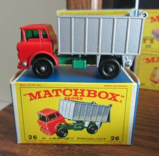 Vintage Lesney Matchbox Gmc Tipper Truck 26 In The Box.