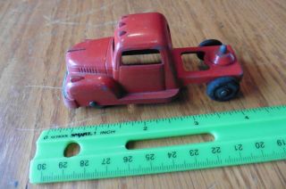 Tootsietoy Die Cast Truck Rubber Wheels Vintage Toy Tractor Trailer Cab Only Red