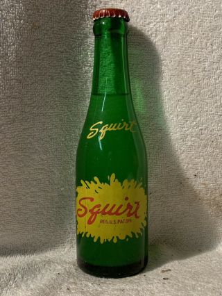 Full 7oz Squirt Acl Soda Bottle Double Cola Bottling Co.  South Bend,  Indiana