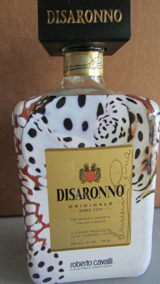 Disaronno Wears Roberto Cavalli 750ml Collectible Limited Edition Empty Bottle