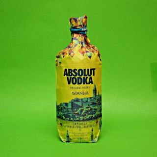 Absolut Vodka Istanbul Paper Wrap Skin Travelers Exclusive Bottle Not