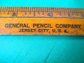 Rare Advertising 7 - 1/2 " Ruler Rare General Pencil Company - Jersey City,  U.  S.  A.