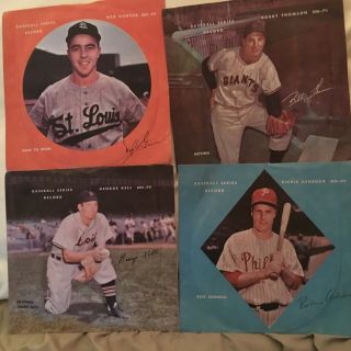 Baseball Series - All 8 7” Records - Rizzuto,  Berra,  Kiner,  Ashburn,  More