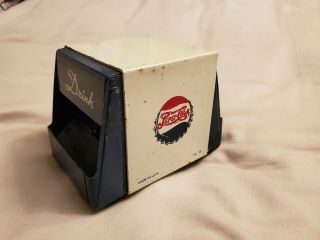 Antique Pepsi Cola Metal Napkin Dispenser 1950 - 60 