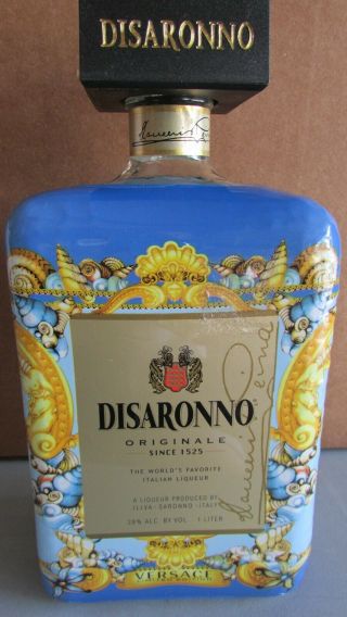 Disaronno Wears Versace 1 Liter Collectible Limited Edition Empty Bottle