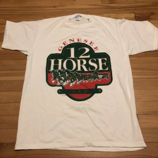 Vintage Velvasheen Genesee 12 Horse Ale Beer Tee T Shirt Large