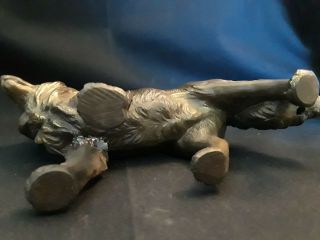 Old Vintage Collectible Brass Collie Paper Weight Brass dog 7