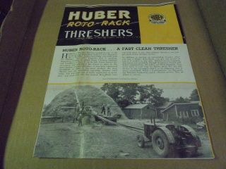 Vintage Huber Thresher Roto Rack Brochure