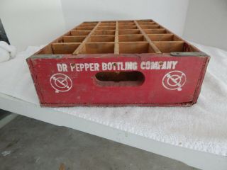 Vintage Red Dr Pepper 24 Bottle Wooden Crate Case 5