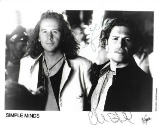 Rare Simple Minds Signed Photograph Jim Kerr Charlie Burchill Alive And Kicking