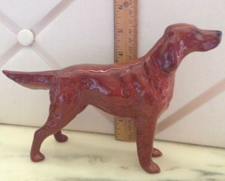 Vintage Beswick England Irish Setter - A Sporting Dog In Full Red Coat