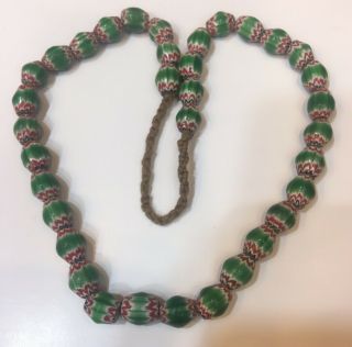 Afghanistan Glass Beads Necklace Handmade Antique