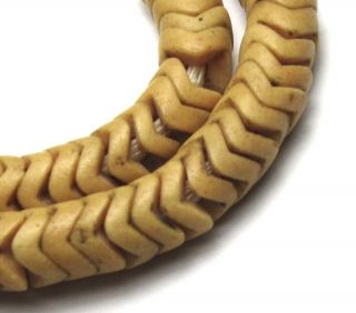 7 " Strand Of 86 Rare Old Small Butterscotch Czech Snake Antique Beads