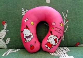 Sanrio Hello Kitty&pochacco 11 " Plush Pillow Cushion - Pink