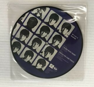 THE BEATLES - HARD DAYS NIGHT/THINGS WE SAID TODAY - 20th ANN PICTURE DISC - DISC 9.  0 2