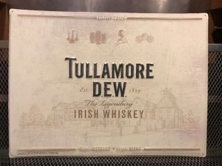 Tullamore Dew Irish Whiskey Irish True Logo Advertising Tacker Sign Last One