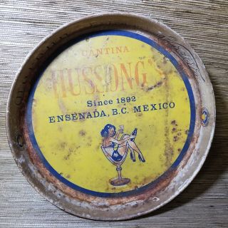 Vtg Corona Victoria Metal Beer Tray Cantina Hussongs Since 1892 Ensenada Mexico