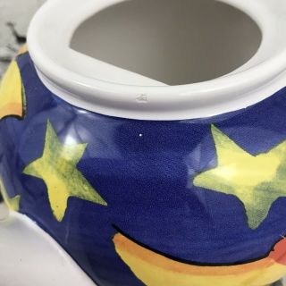 STARBUCKS COFFEE CO.  TEAPOT LARGE ITALY Pottery Celestial Stars Moon 5