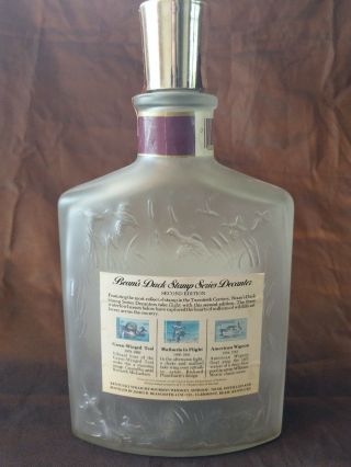 Vintage Jim Beam Frosted Duck Stamp Series Decanter 2