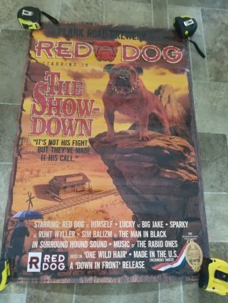 (vtg) Red Dog Beer Movie Poster Saloon Western Train Tracks Poster Miller Rare
