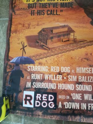 (VTG) red dog beer movie poster Saloon Western train tracks poster miller rare 3