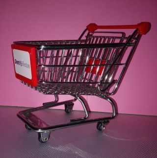 Miniature Metal Shopping Cart ; Restore Advertising 5 " Mini