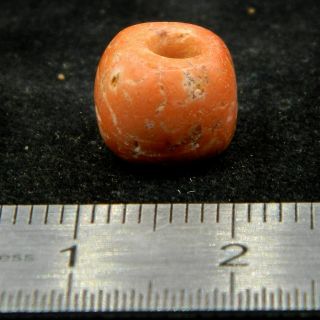 Kyra - Ancient Jasper Bead - 9.  7 Mm Dia - Saharian Neolithic
