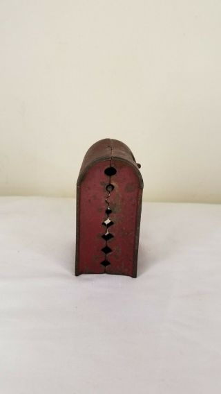 Antique U.  S.  Mail Box Toy Bank Cast Iron 2