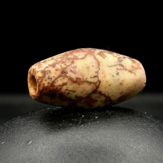Kyra - Ancient Jasper Bead - 15.  9 Mm Long - Saharian Neolithic