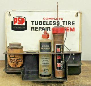 Vintage Psp Tire Repair Display Sign Gas Oil Car Auto Service Station Butler,  Pa
