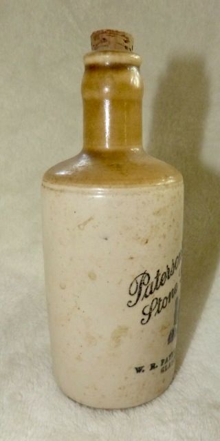 Antique Paterson ' s Best Stone Ginger Beer Bottle/Stoneware Glasgow Stork on Nest 2