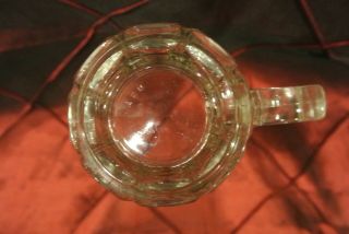 Vintage Dimpled Clear Glass Beer Stein 4