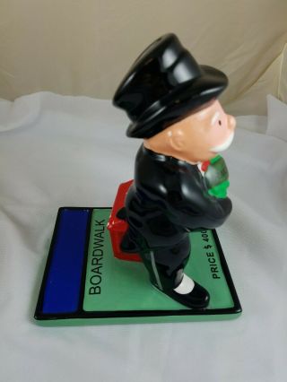 Mr.  Monopoly Boardwalk Ceramic Piggy Bank Rich Uncle Pennybags Hasbro 1998 2