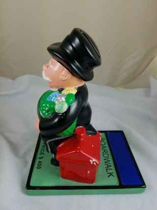 Mr.  Monopoly Boardwalk Ceramic Piggy Bank Rich Uncle Pennybags Hasbro 1998 4