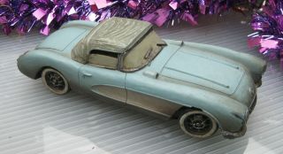 Corvette Car 1956 1957 Barn Find Paper Weight 8 " Art Model Car Wood Man Made
