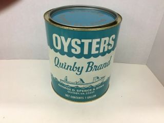 Quinby Brand Oyster Can George D.  Spence & Sons Quinby,  Va