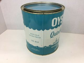 Quinby Brand Oyster Can George D.  Spence & Sons Quinby,  VA 4