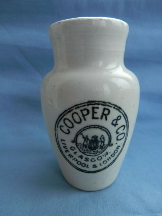 Small Pictorial Cream Pot.  Cooper & Co.  Glasgow Liverpool & London