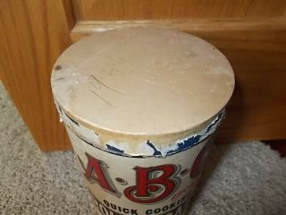 Vintage 1940 ' s A - B - C Brand Quick Rolled Oats Box Estherville Fort Dodge IOWA IA 2