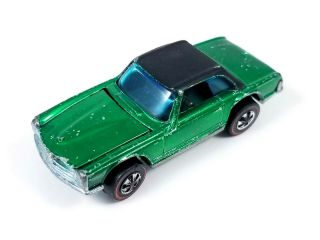 Hot Wheels - Redline - Mercedes Benz 280sl - 1969 - Green With Black Top - Hk