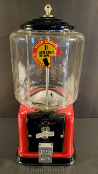 Antique Vintage Gumball Peanut Machine Victor V Coin Op 1 Cent